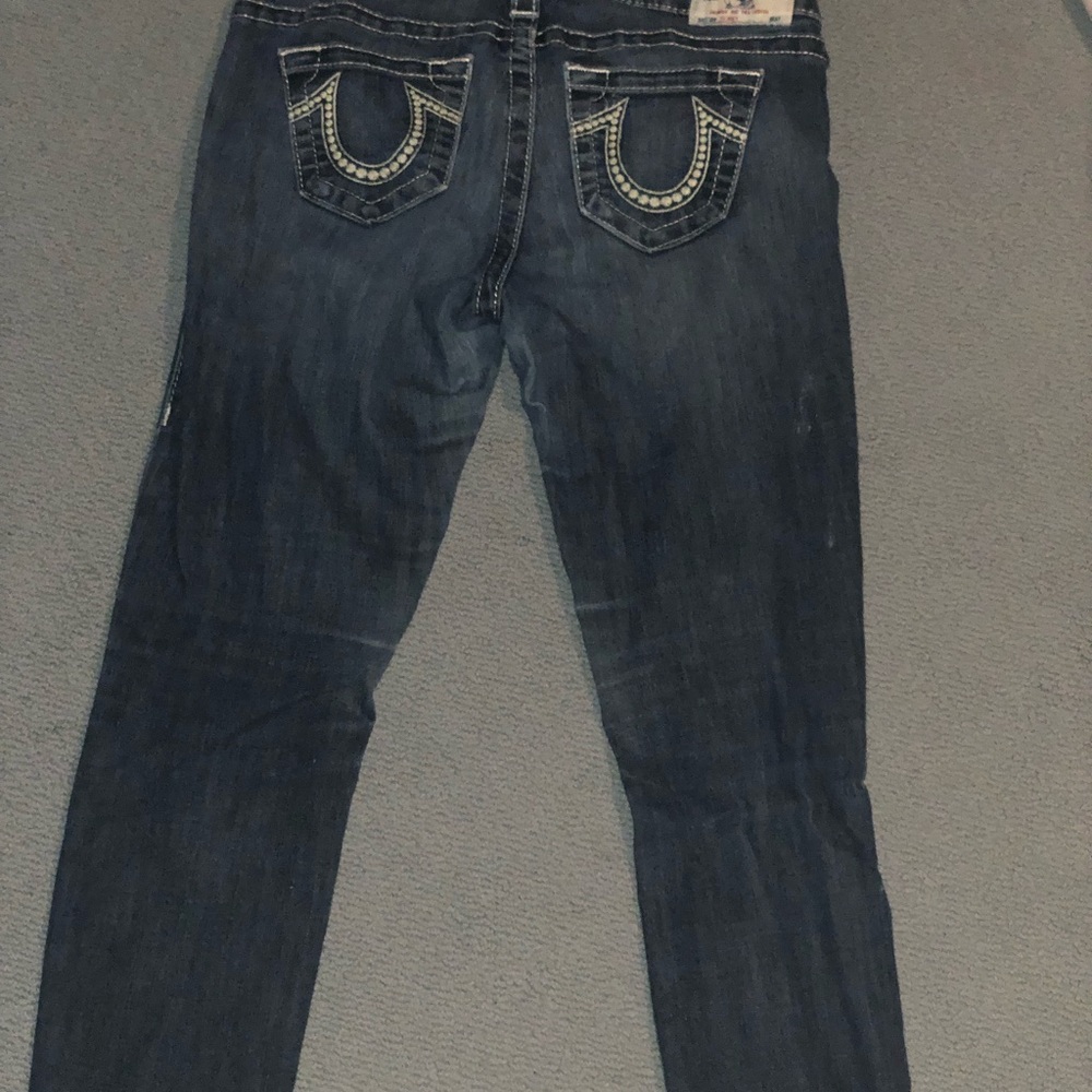 Light Wash and White Stitching True Religion